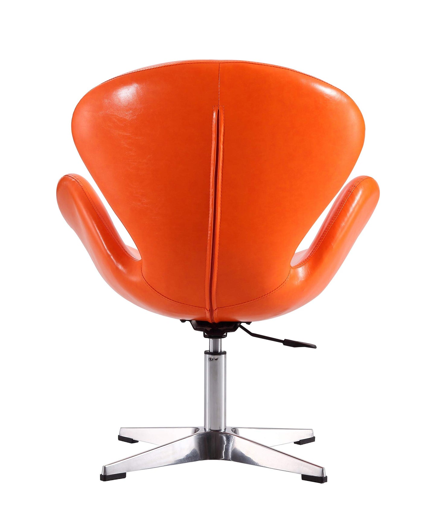 Manhattan Comfort Raspberry Mid Century Modern Retro Look Living Room Swivel Chair, 28.7", Set of 2, Orange
