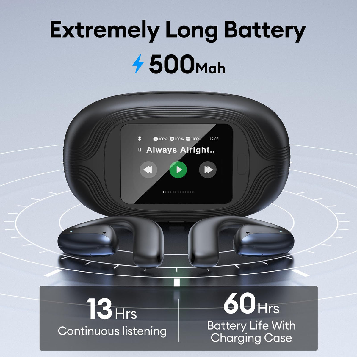 PAXA Ai Translator Earbuds 3-in-1 135 Language Translator Earbuds Bluetooth 5.4 Translation Headphones 4 Translation Modes Long Battery Life for Business Travelling,Black