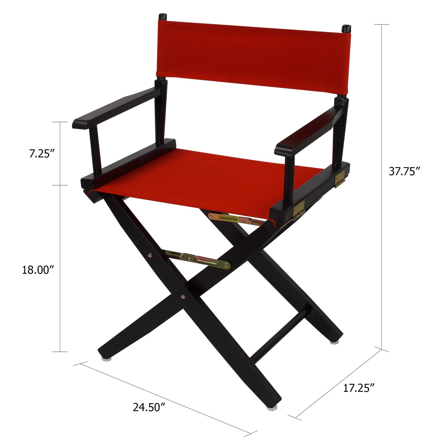American Trails Extra-Wide Premium 18" Director's Chair Black Frame with Red Canvas