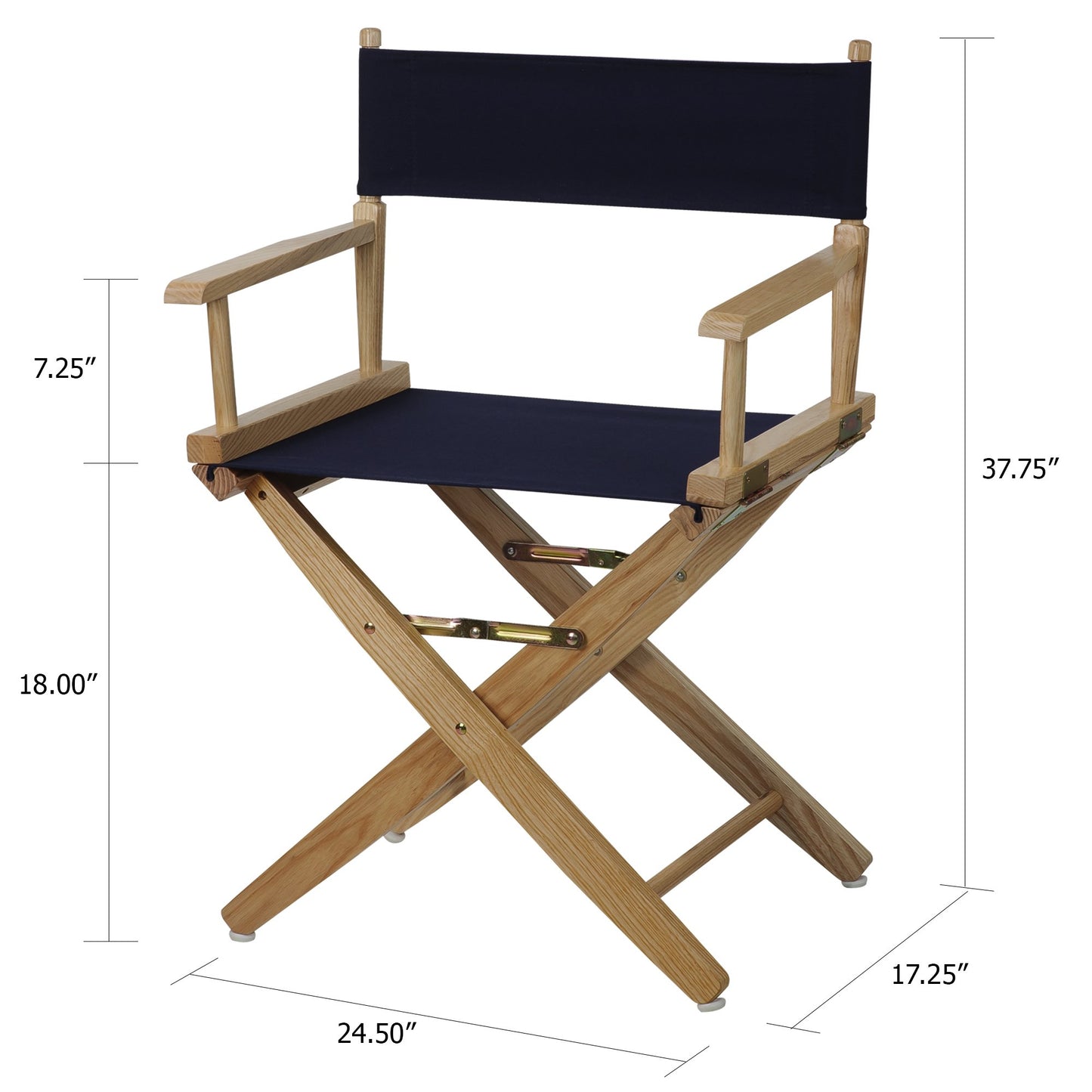American Trails Extra-Wide Premium 18" Director's Chair Natural Frame with Navy Canvas