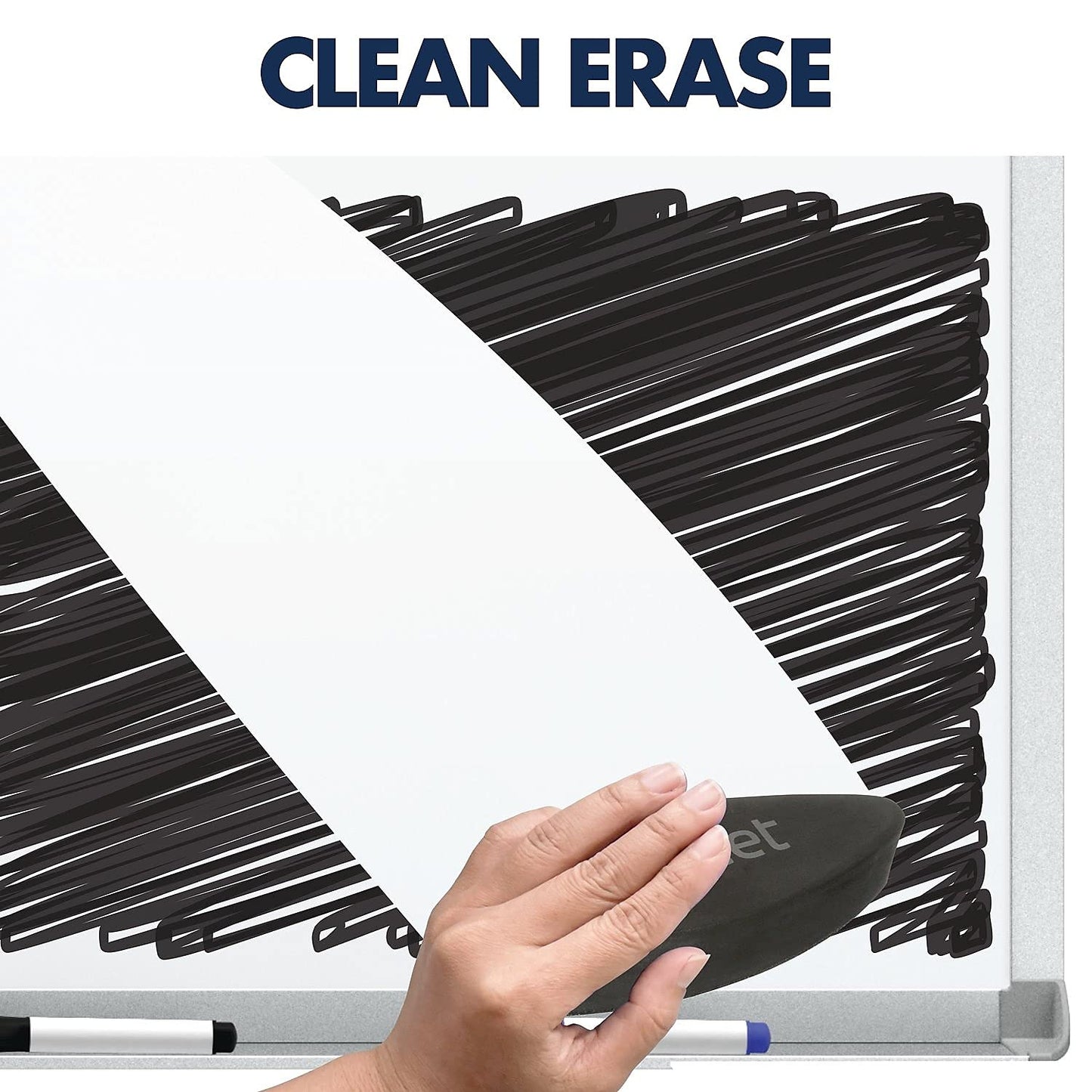 Quartet Dry Erase Magnetic White Board 96"W x 48"H, Porcelain Whiteboard, Silver Aluminum Frame (PPA408)