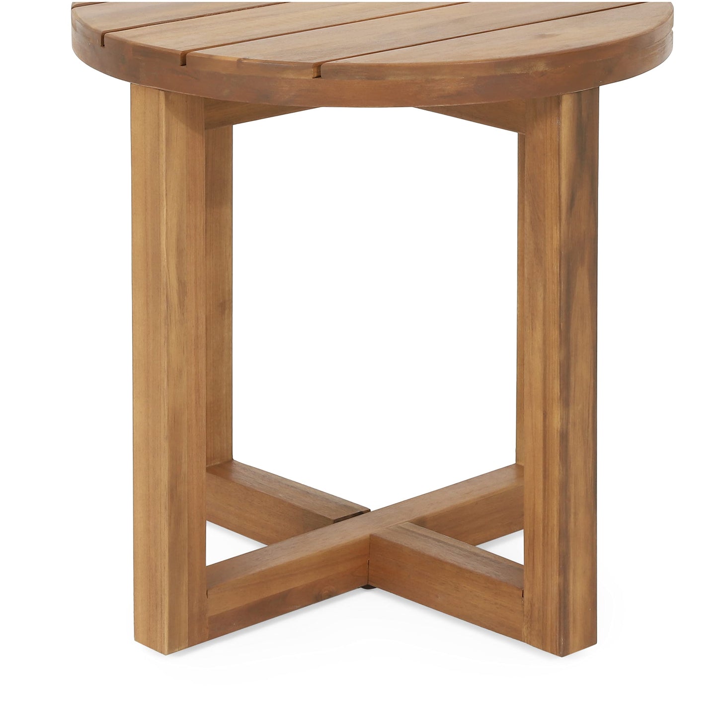 Hamel Outdoor Circular Side Table - Acacia Wood - Teak