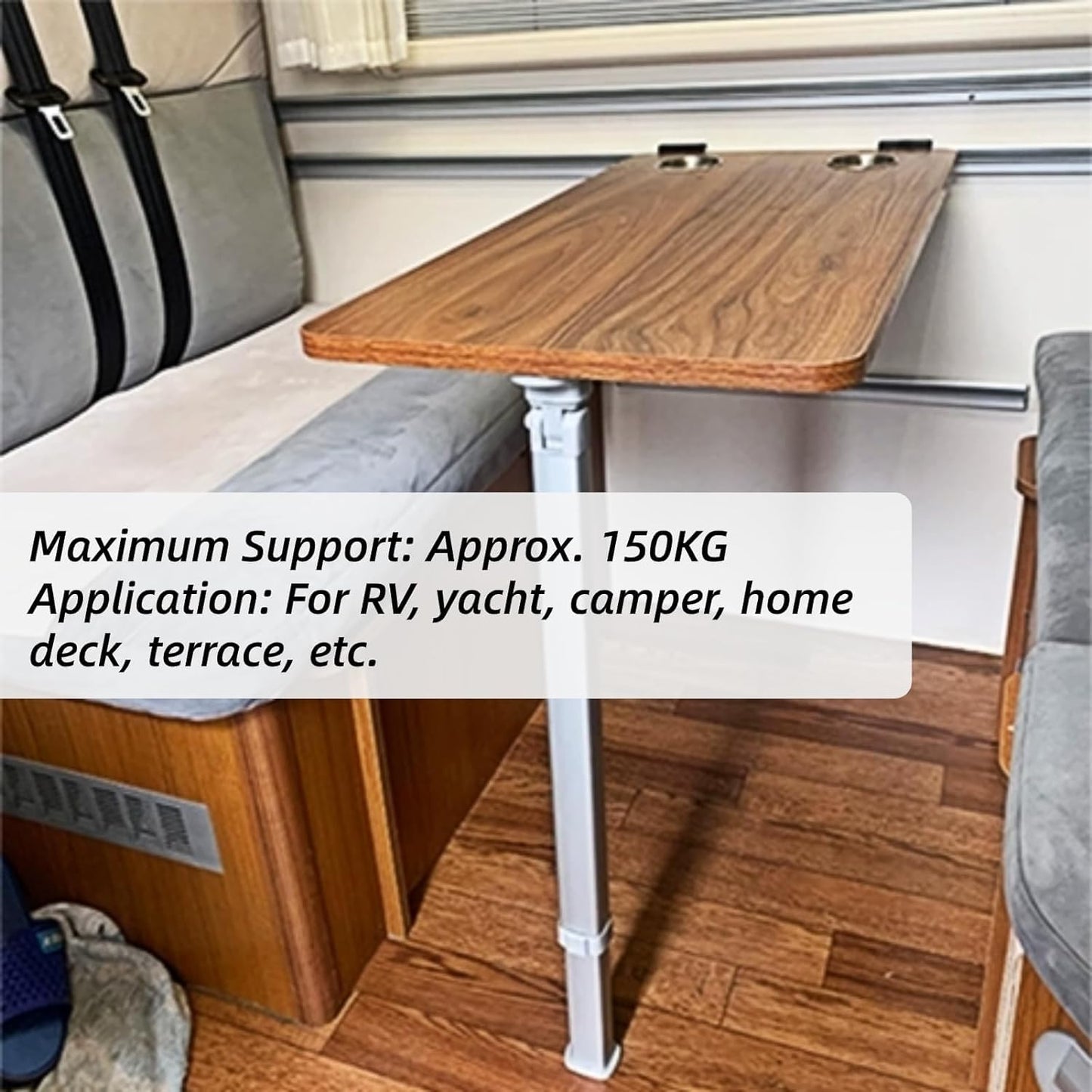 EIMSOAH Folding Table Legs Telescopic Adjustable Bar Desk Legs (Aluminium Alloy) Height Foldable Space Saving for RV Caravan Boat Yacht Office Home Furniture