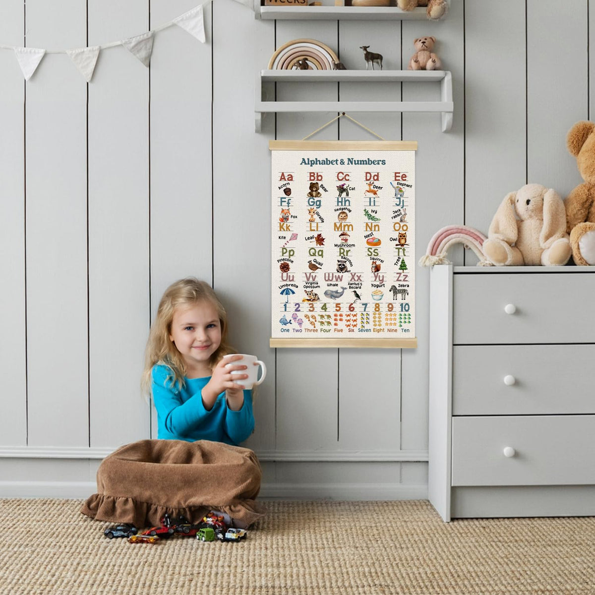 You found a duck Numbers 1 to 100 Educational Wall Art Poster,14x18.5 Inch Numbers Chart Canvas Print Poster,Modern Educational Posters for Nursery Playroom,Kids Room Decor (1, Beige)