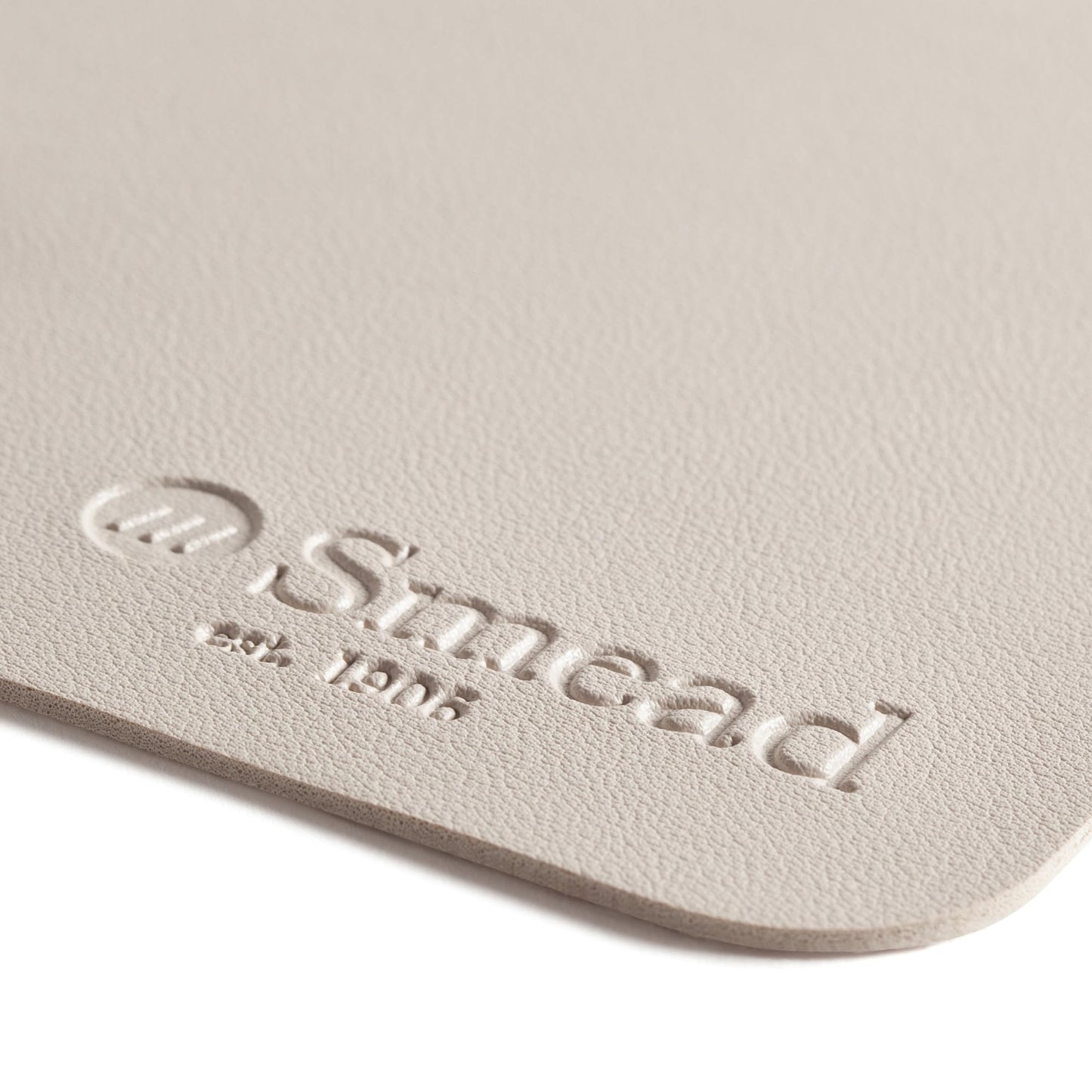 Smead Desk Pad, Vegan Leather Desk Mat with Non-Slip Faux Suede Backing, Perfect Desk Organizer for Office Decor, 36” x 17” Large, Sandstone (64826)