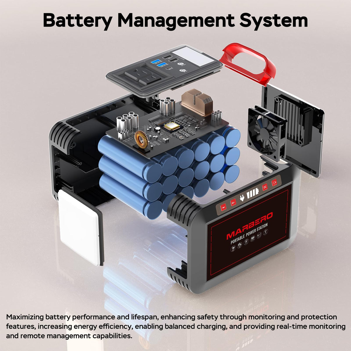 Portable Power Station 300W MARBERO 237Wh Camping Solar Generator Backup Lithium Battery with Pure Sine Wave 110V AC Outlet, USB C, USB A, DC for Outdoors Camping CPAP Home Blackout Emergency