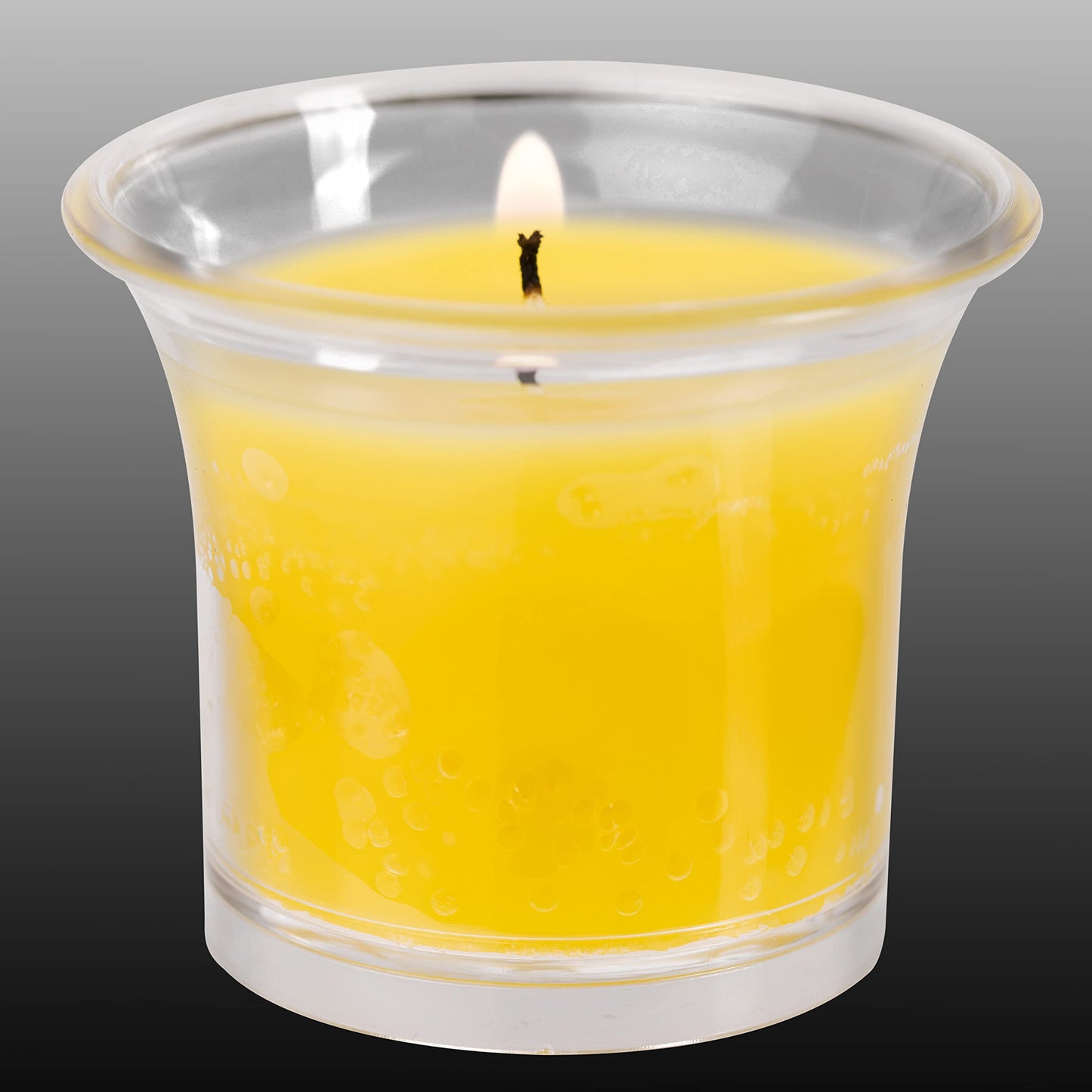 HYOOLA Clear Cup Scented Votive Candles - Lily - 12 Hour Burn Time - 4 Pack - European Made