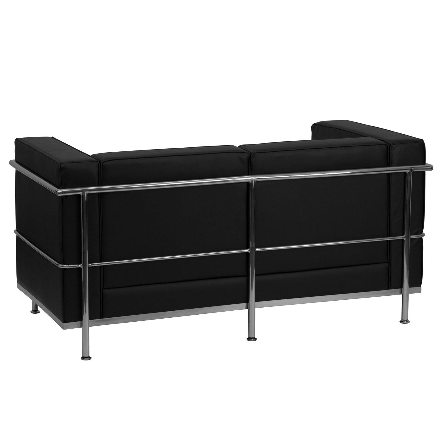 Flash Furniture HERCULES Regal Series Contemporary Black LeatherSoft Loveseat with Encasing Frame