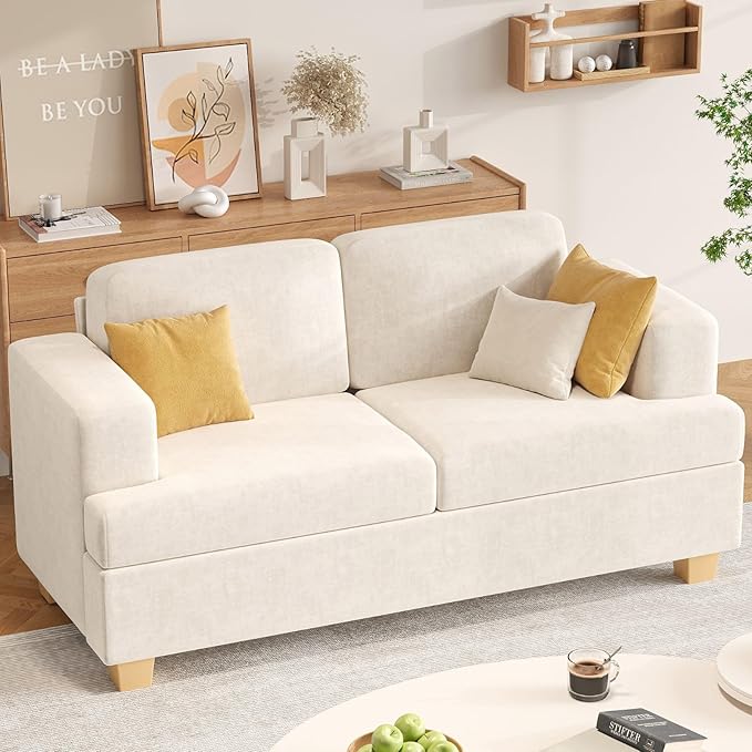 Apicizon 63" Loveseat Sofa Couch, Cloud Couch Lounge Sofa