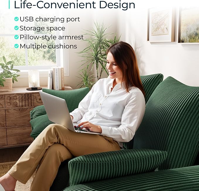LINSY HOME Oversized Sectional Sleeper Sofa