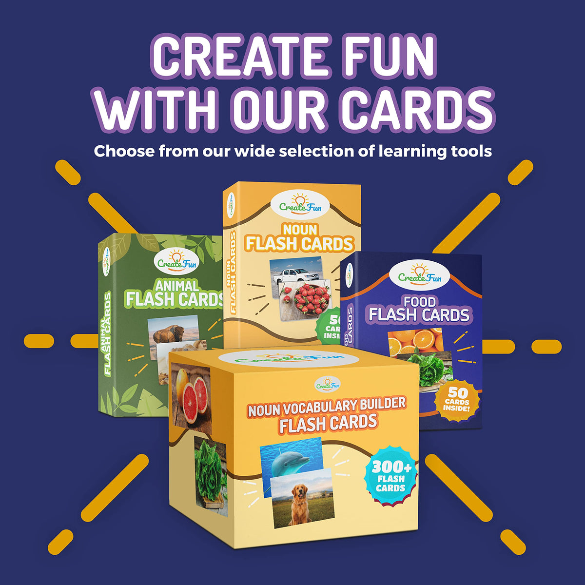 50 Food Double Sided Flash Cards - Nutritious Fruits, Heathly Vegetables, Yummy Desserts & Snacks - Educational Learning Picture Cards for Kids, Adults, Speech Therapy, ESL, ABA, Autism, Dementia