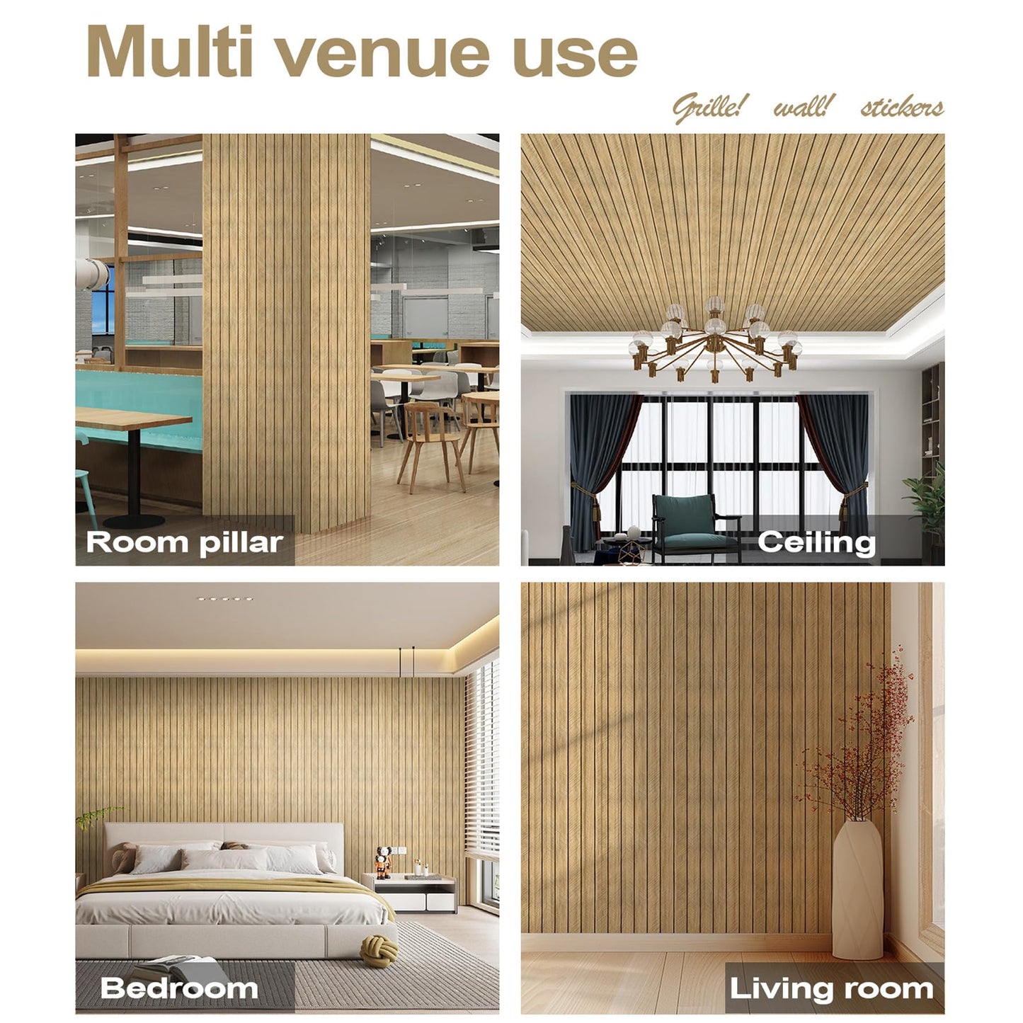 Chejiaye Wood Grain Peel and Stick 3D Wall Panel -15.75"x118"Soundproof Self-Adhesive Wall Sticker, Removable Thick PVC Slat Contact Paper for Kitchen Bedroom,Ceiling Wall Decoration (Dark Brown)
