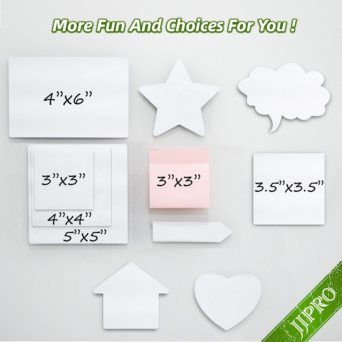 Dry Erase Sticky Notes. Reusable Whiteboard Stickers 4"x4" - 8 Pack. Suitable for All Smooth Surface. Great for Labels, Lists, Reminders and Decals. No Paper Post Notes Again, Its Washable, Removable