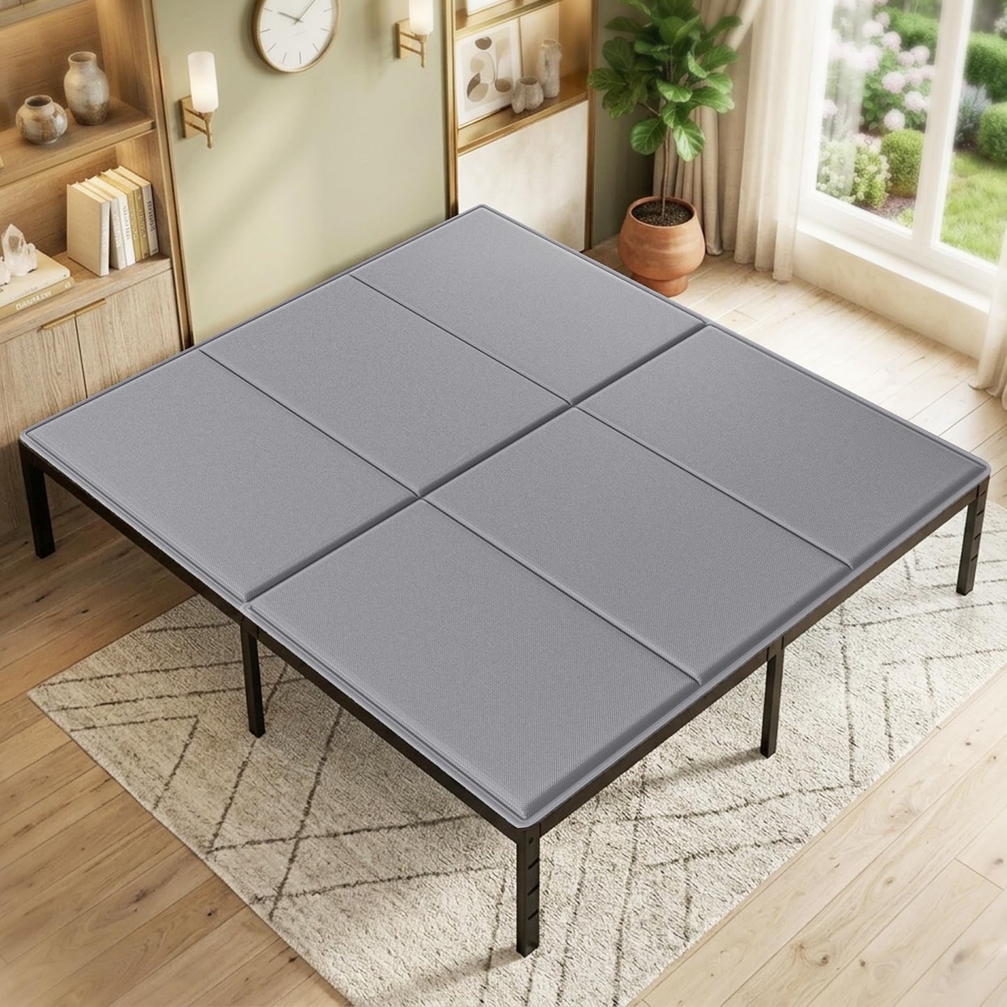 LAVEVE Heavy Duty 10mm Bunkie Board Queen Size 60'' x 80'', Breathable Bed Support Board to Prevent Sagging Mattress, with Anti-Slip Dots, Fits Metal Bed Frames, Slatted Frames, and Sofa Beds