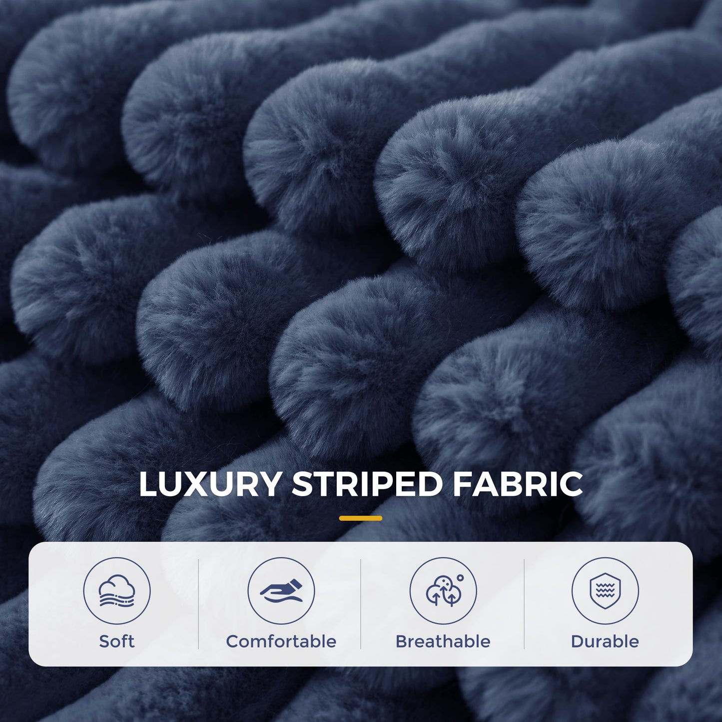 MAXYOYO Convertible Sofa Bed, 2 in 1 Folding Couch Bed for Small Space, Pull Out Loveseat Sofa Couch with Large Back Pillow, Plush Faux Fabric Lounge Couch for Living Room, Apartment, Navy