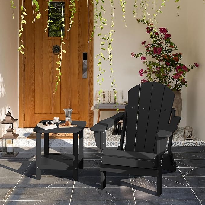 SERWALL Double Adirondack Side Set of 2, Table Rectangular End Table