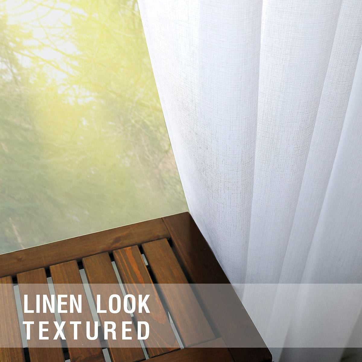 KOUFALL White Semi Sheer Curtains 63 Inch Length for Bedroom Pair Set 2 Panels Rod Pocket Translucent Light Filtering Faux Linen Textured Solid Privacy Curtains Sheer for Closet Wide 52x63 in Long