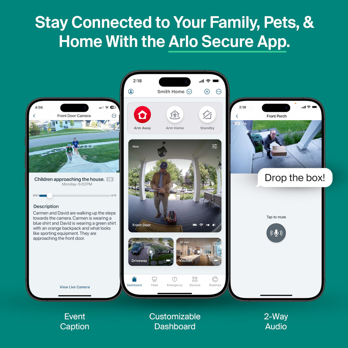 Arlo Essential Pan Tilt Security Camera 2K - Wired Plug-in Power Outdoor Camera, Person Recognition, Package Detection, Animated Preview, 1-Month Trial of Secure Plan, Auto Motion Tracking, 2 Cam