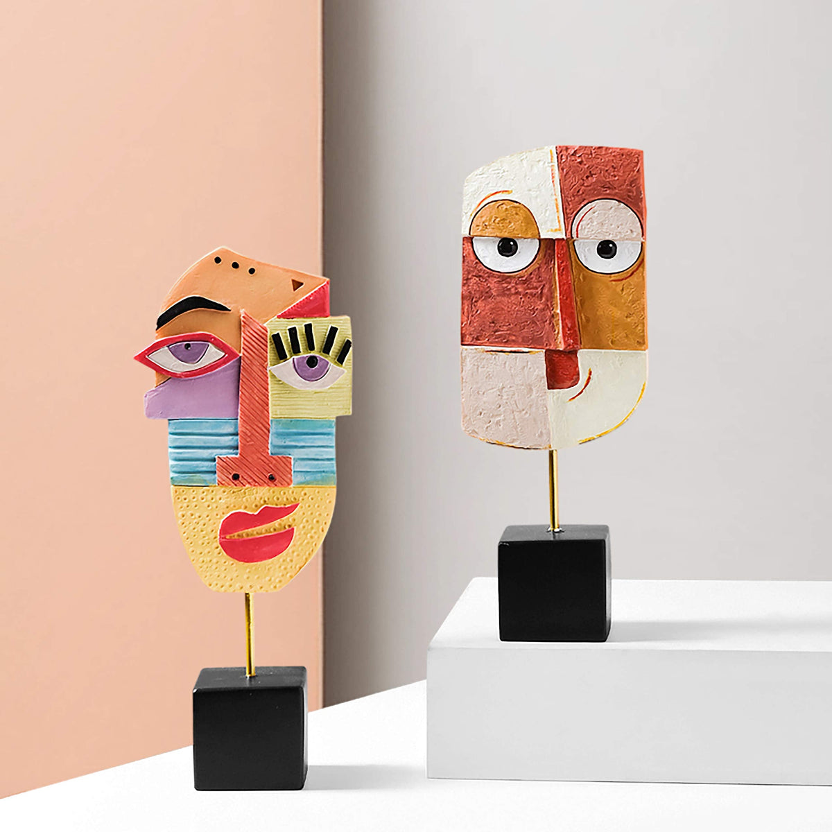 HCCMLOVE High Spirits - Handcrafted Resin Abstract Sculpture for Home Decor, Modern Book Shelf TV Stand, Living Room, Dining Room Table, Bedroom, Office Desktop, Cabinets Decorative Ornaments