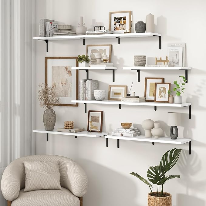 Fun Memories Deep Floating Shelves, 16W x 8D Floating Shelves Set of 2