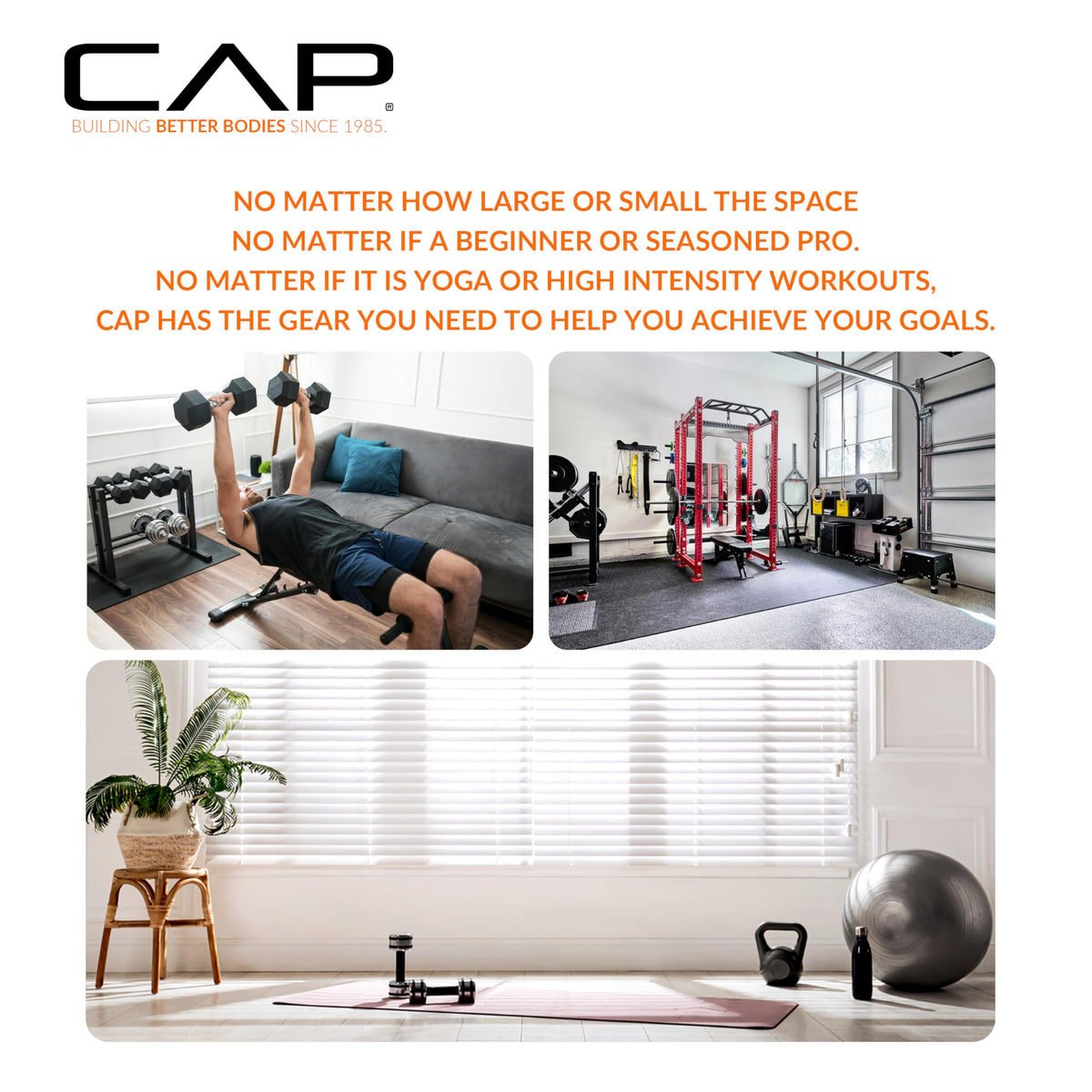 CAP Barbell Olympic Bumper Plate Tree Rack with 6 Weight Plate Posts and 4 Barbell Storage Holders – Heavy-Duty Steel Gym Organizer for Olympic Plates and Bars - Black/Red