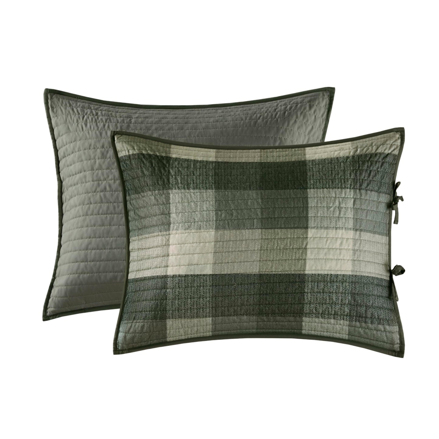 Madison Park Ridge Daybed Cover Set - Cabin Lodge Plaid Herringbone Print Reversible Design, All Season Luxury Bedding with Bedskirt, Matching Shams, Decorative Pillow, 39"x75", Grey 6 Piece