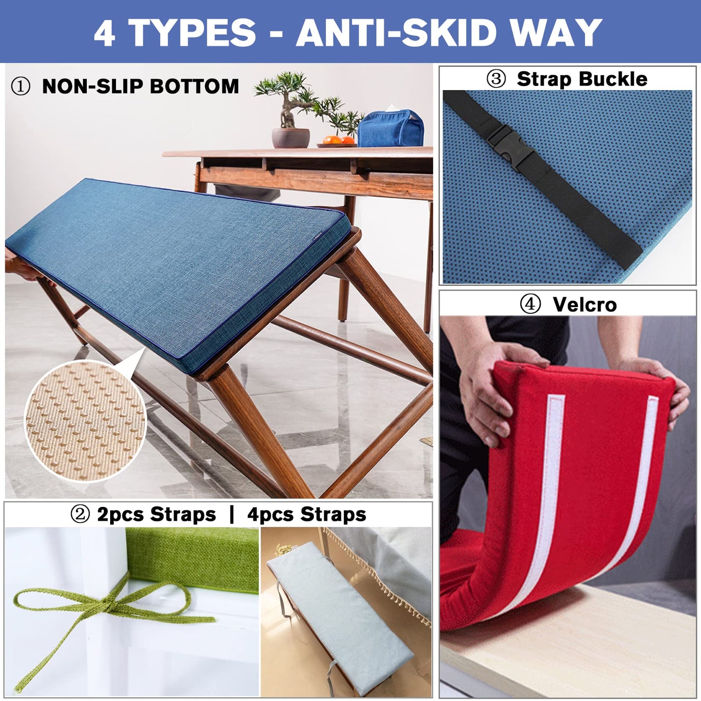 SXROMDA Customize Bench Cushion, Furniture Cushion, High Density Memory Foam, Linen Washable, Non-Slip Bench Pad for Shoe Bench Rack, Window, Piano, Dining (Custom Size, Beige Yellow)