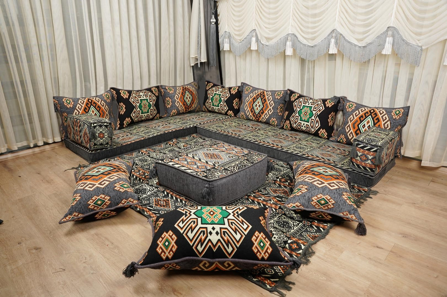 arabicsofa Traditional Floor Majlis Cushions – Modular Diwan Sectional Seating