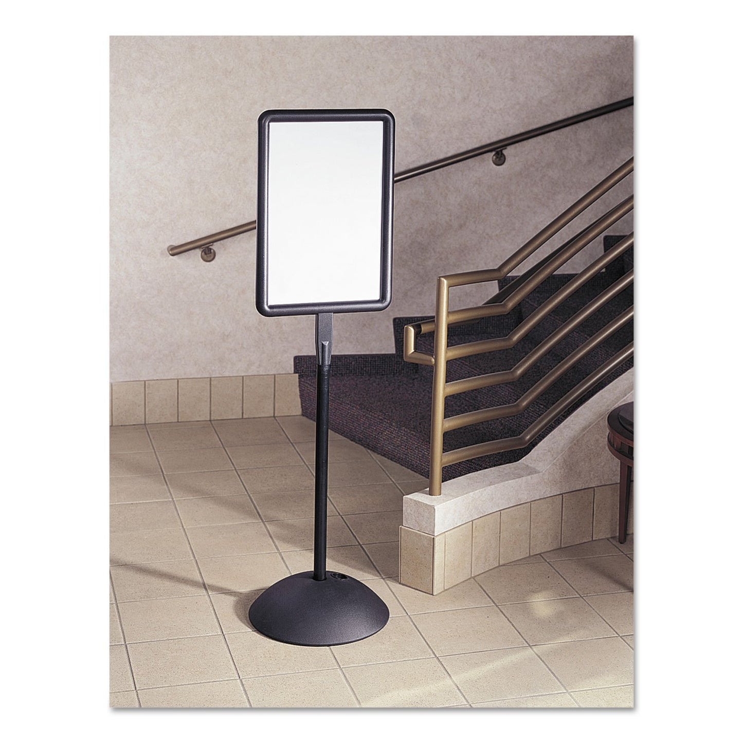 Safco Write Way Dry Erase Board Rectangle Sign, Rectangular Dual-Sided and Magnetic for Indoor and Outdoor Use, 65"in Height, Black