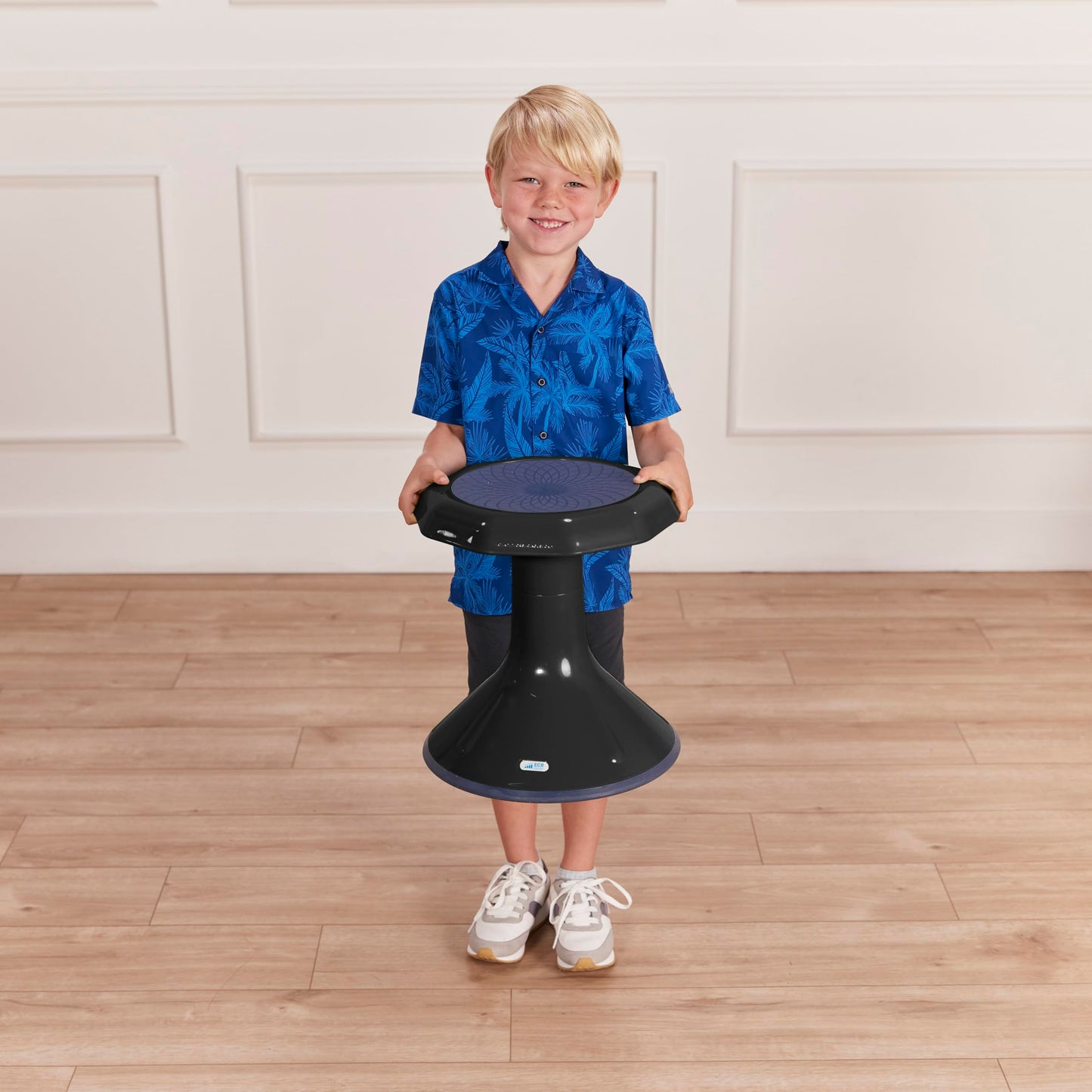 ECR4Kids ACE Active Core Engagement Wobble Stool, 15-Inch Seat Height, Flexible Seating, Black