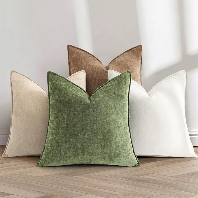 decorUhome Summer Couch Euro Sham Throw Pillow Covers 24x24 Set of 2,