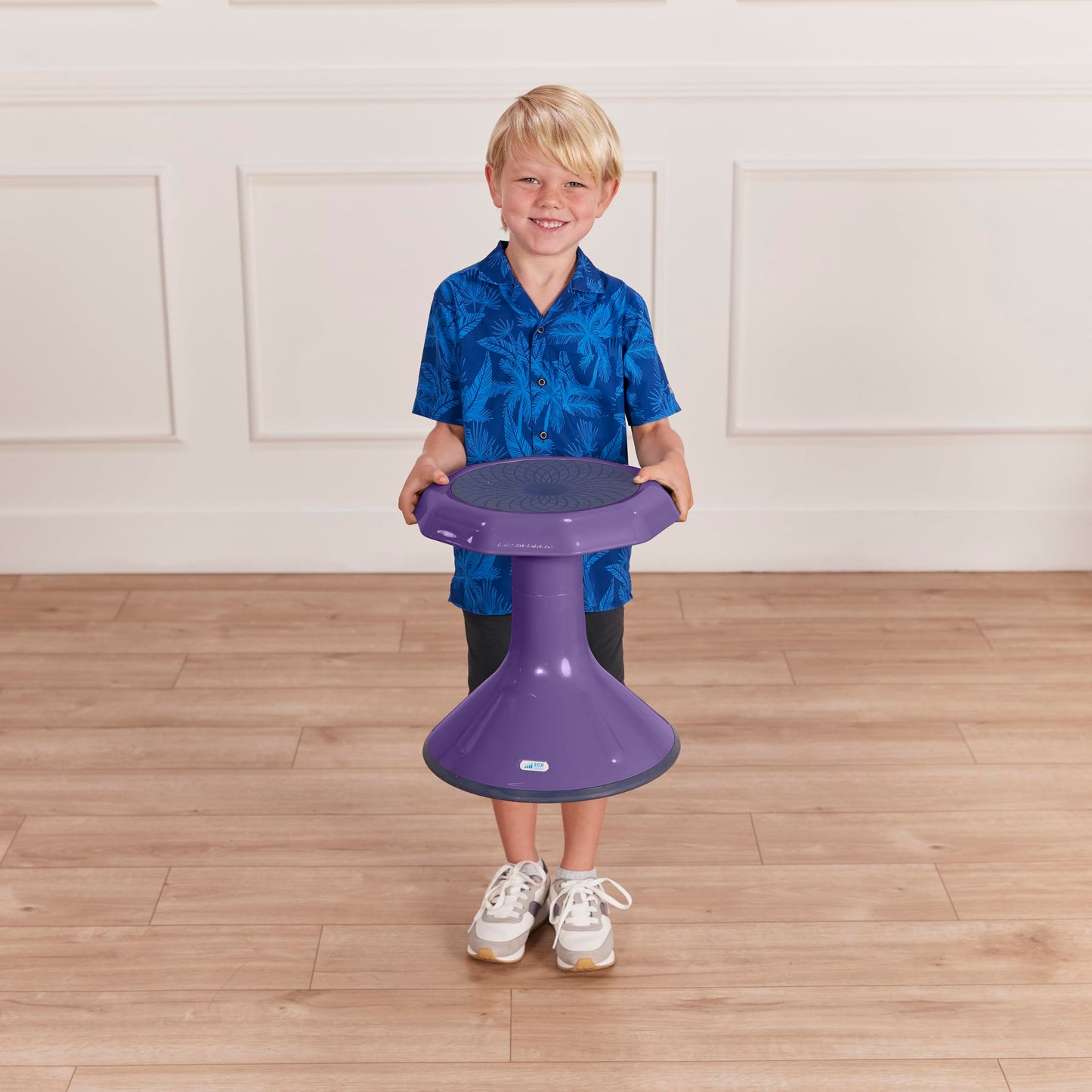 ECR4Kids ACE Active Core Engagement Wobble Stool, 15-Inch Seat Height, Flexible Seating, Eggplant