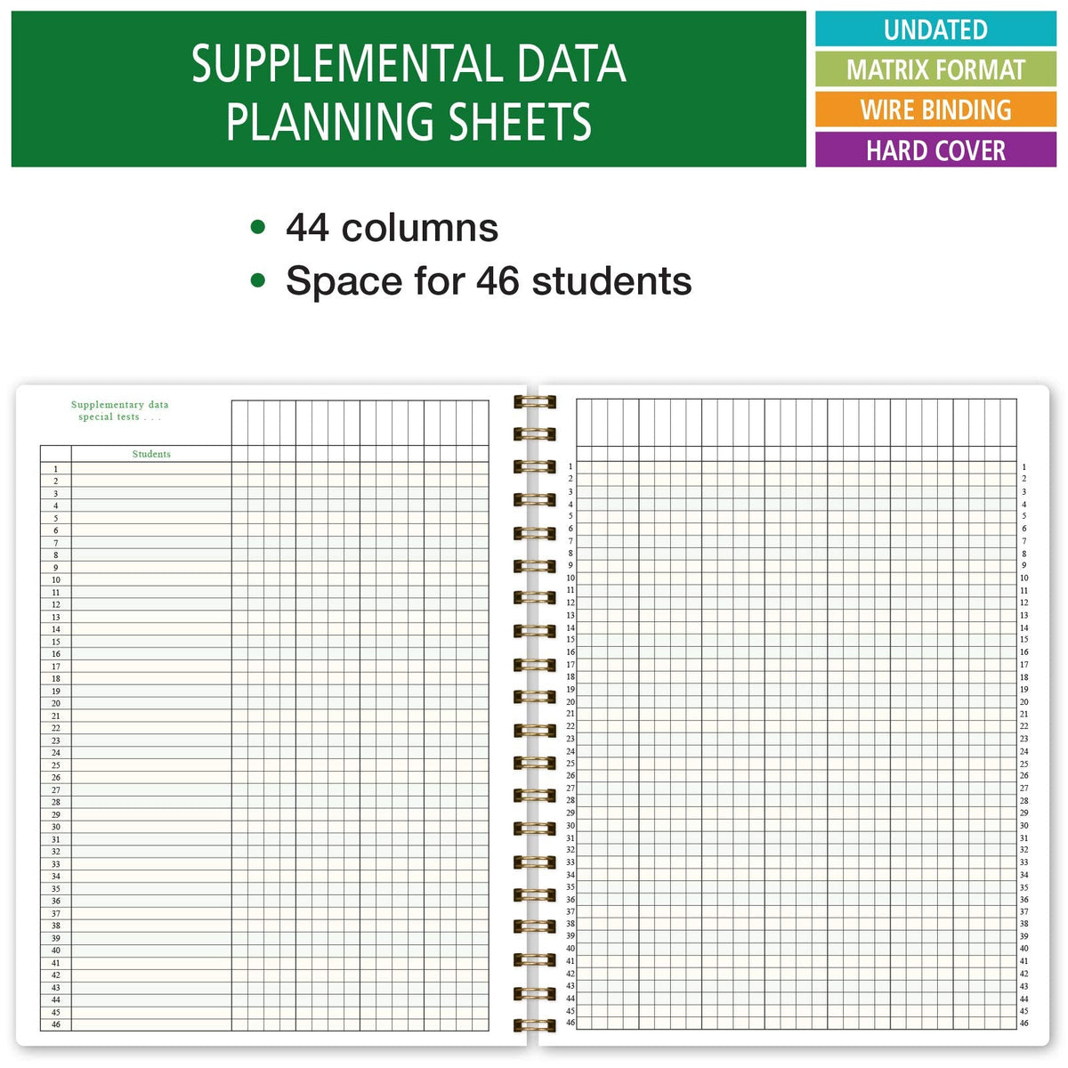 Elan Publishing Company HARDCOVER Combination Plan and Record Book: One efficient 8.5" x 11" book for lesson plans and grades combines W101 and R1010 with Bonus Clip-in Bookmark (Black Floral)