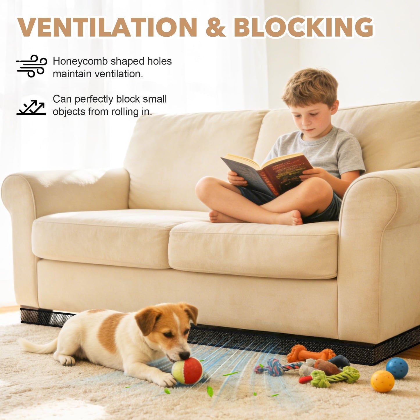 sunoyar Under Couch Blocker, L394 x H3