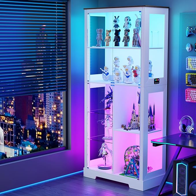 71” Glass Display Cabinet with RGB Light