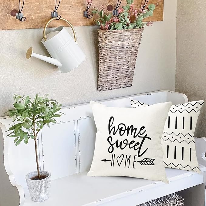 YCOLL Pillow Covers 20x20 Set of 4, Modern Sofa Throw Pillow Cover, Decorative