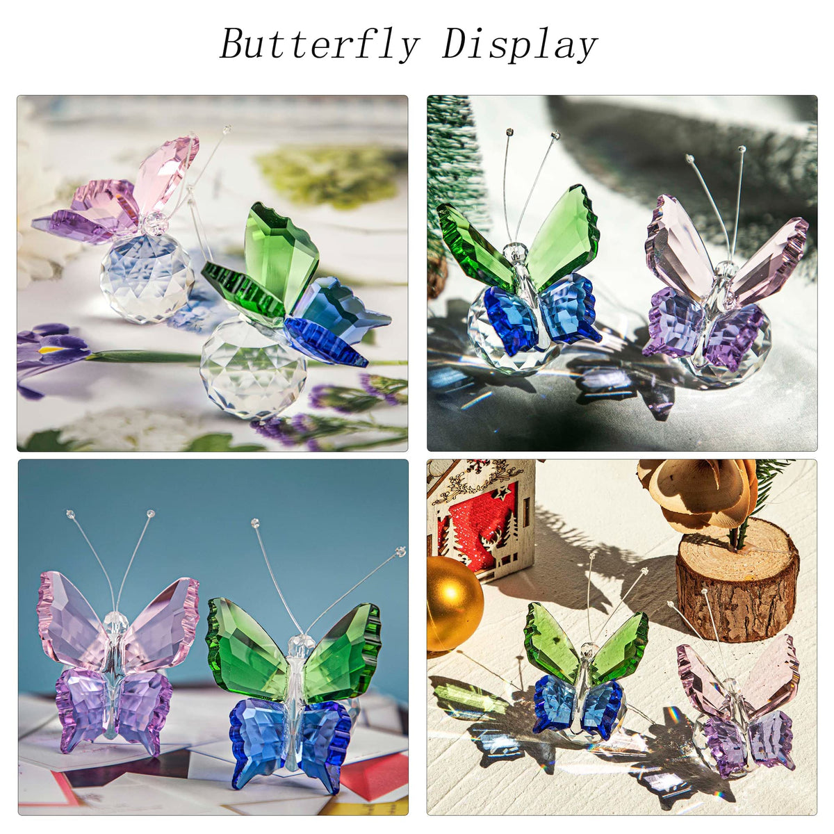 H&D HYALINE & DORA Crystal Glass Animal Figurines Cute Collection Paperweight