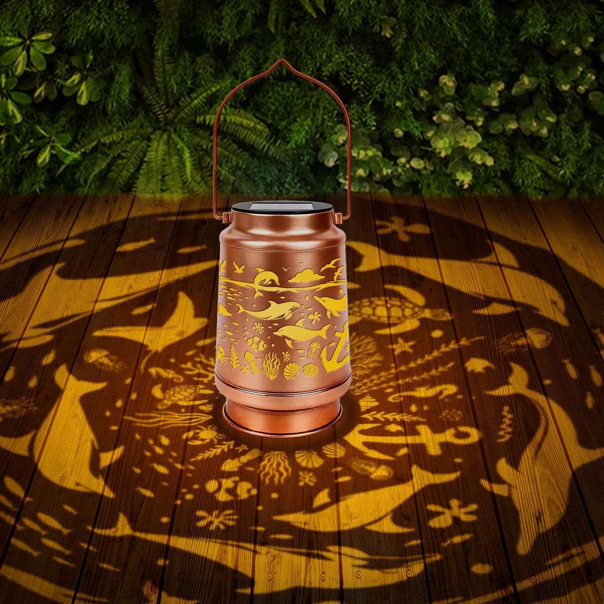Dolphin Solar Lanterns Outdoor Waterproof - Wxiben Dolphin Garden Decor Gifts for Women Men, Mother's Day Christmas Birthday Housewarming Gifts, Hanging Solar Lights for Yard Tabletop Patio Decor