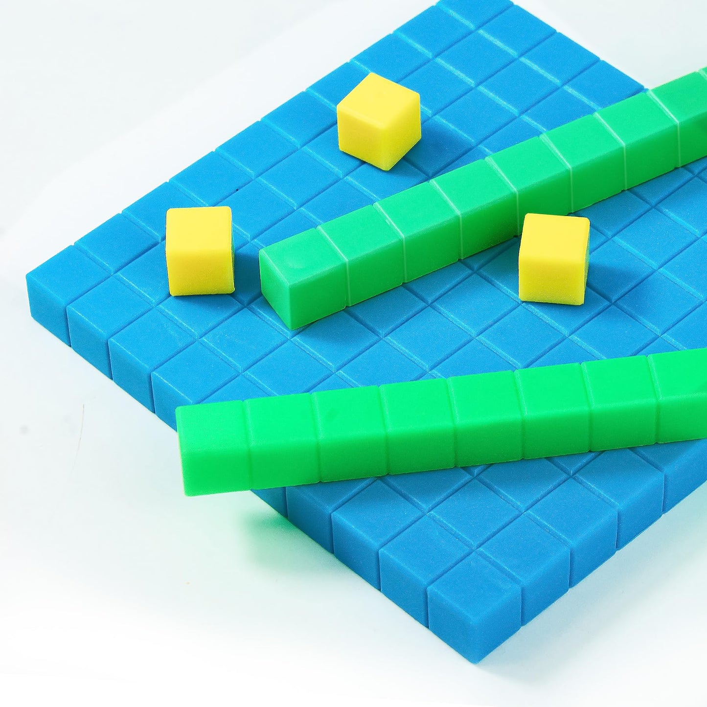 TOMMYHOME 334 PCS Base Ten Blocks Set,Contains 110 rods Counting Cubes to Help Kids Learn Maths. 2 Boxes-Pack.