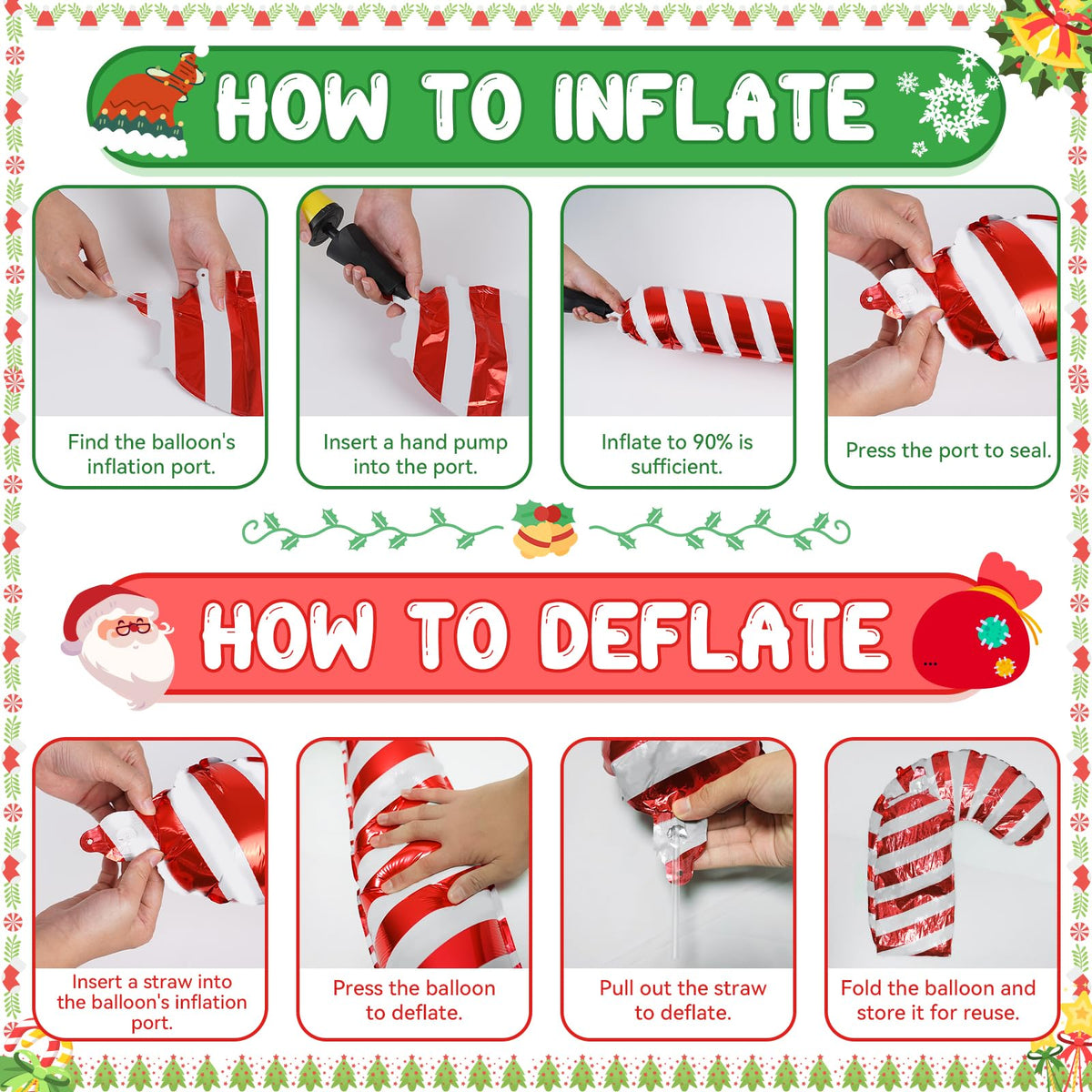 FunHot Christmas Balloon Arch Kit, Xmas Beige Red Balloon Garland, Apricot Brown Red Metallic Gold Latex Balloons with Gingerbread Man Candy Cane Star Foil Balloons for Christmas Party Decorations
