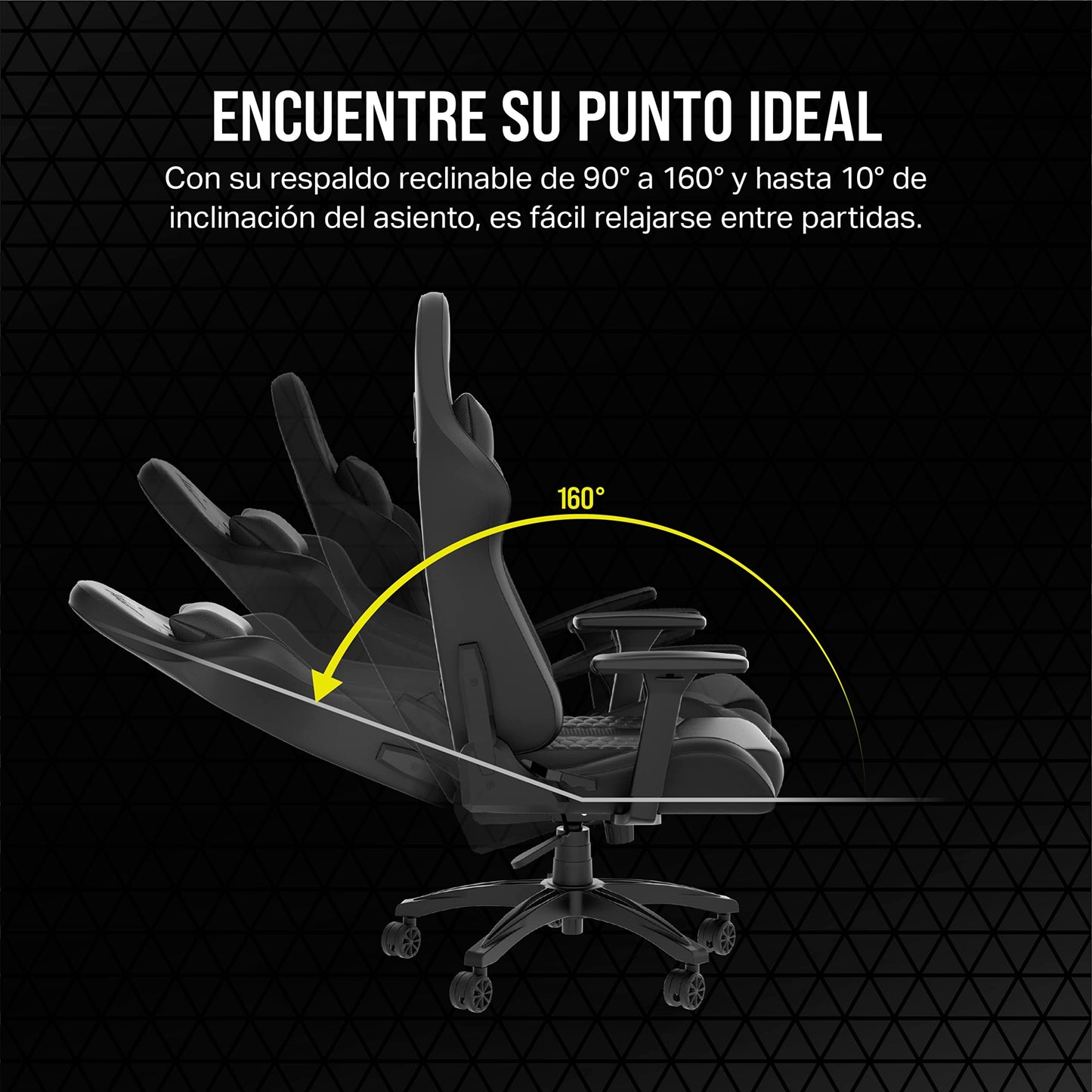 Corsair TC100 Relaxed Gaming Chair - Leatherette - Racing-Inspired Design - Lumbar Pillow - Detachable Memory Foam Neck Pillow - Adjustable Seat Height - Adjustable Armrests - Black