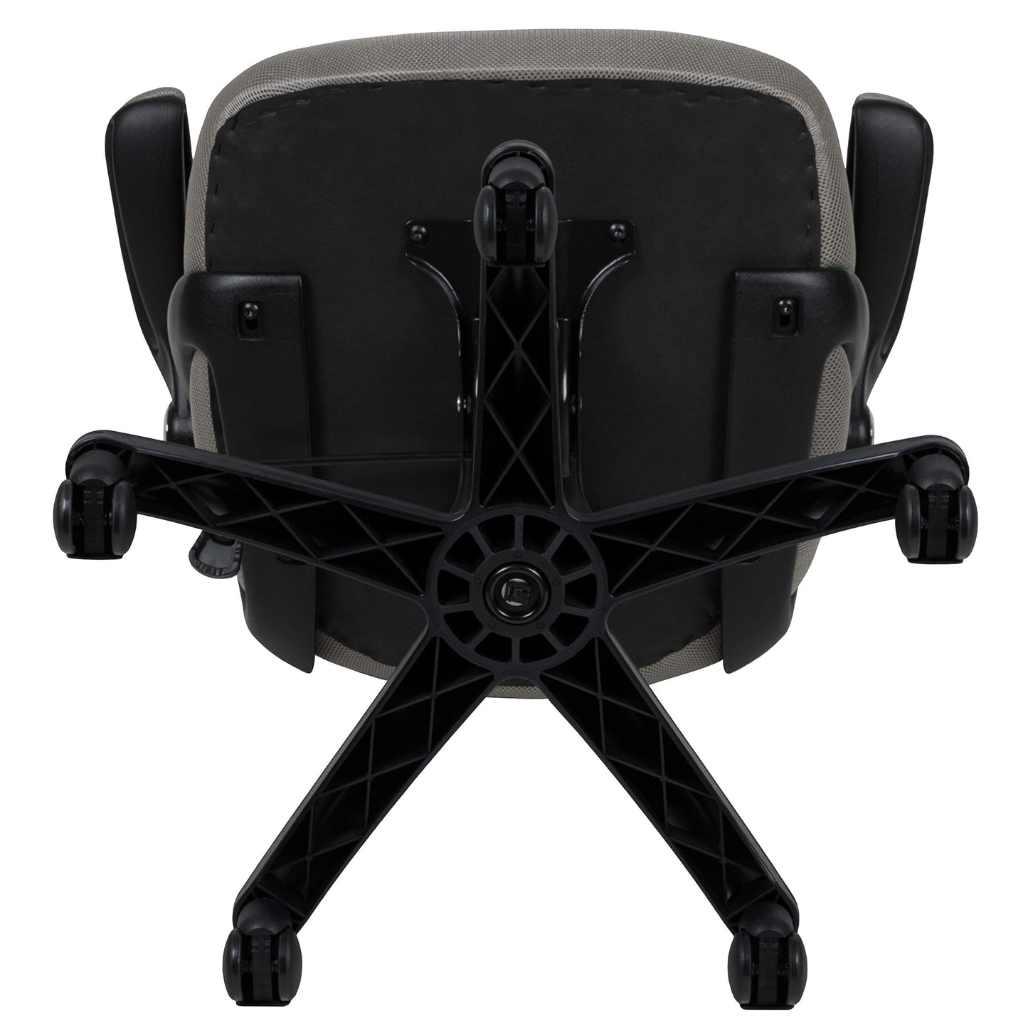 Flash Furniture Porter High-Back Swivel Office Chair with Adjustable Lumbar Support and Seat Height, Ergonomic Mesh Desk Chair with Flip-Up Armrests, Gray/Black