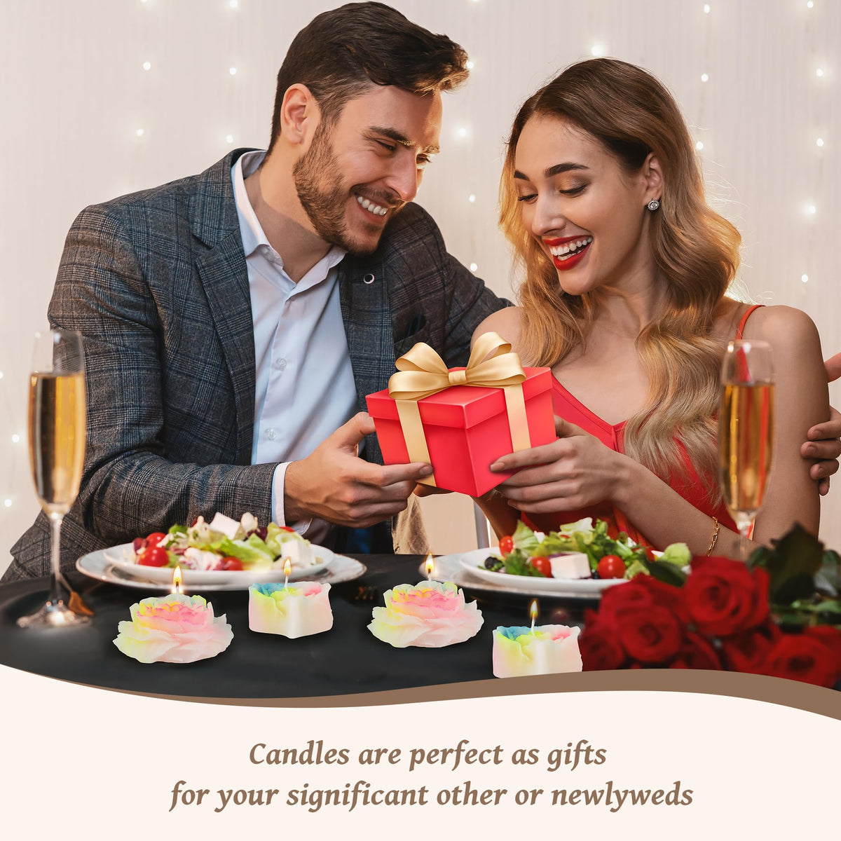 SUPXYC 4PCS Low Temperature Candles, Candle for Wax Play Low Heat, Low Temp Candles Wax Play, Body Safe Candle Waxs Play for Couples Date Night (Peony, Heart, Fluorescence)
