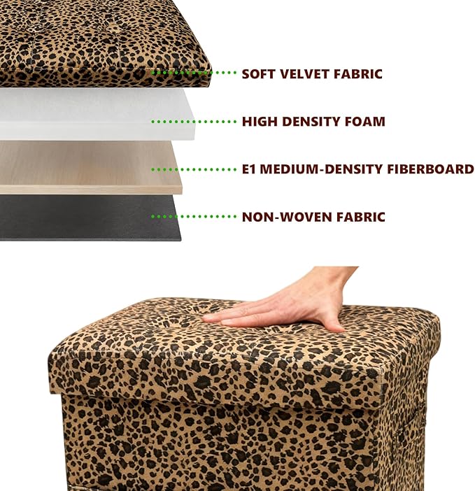 ALASDO Storage Ottoman Footrest Stool Small Ottoman