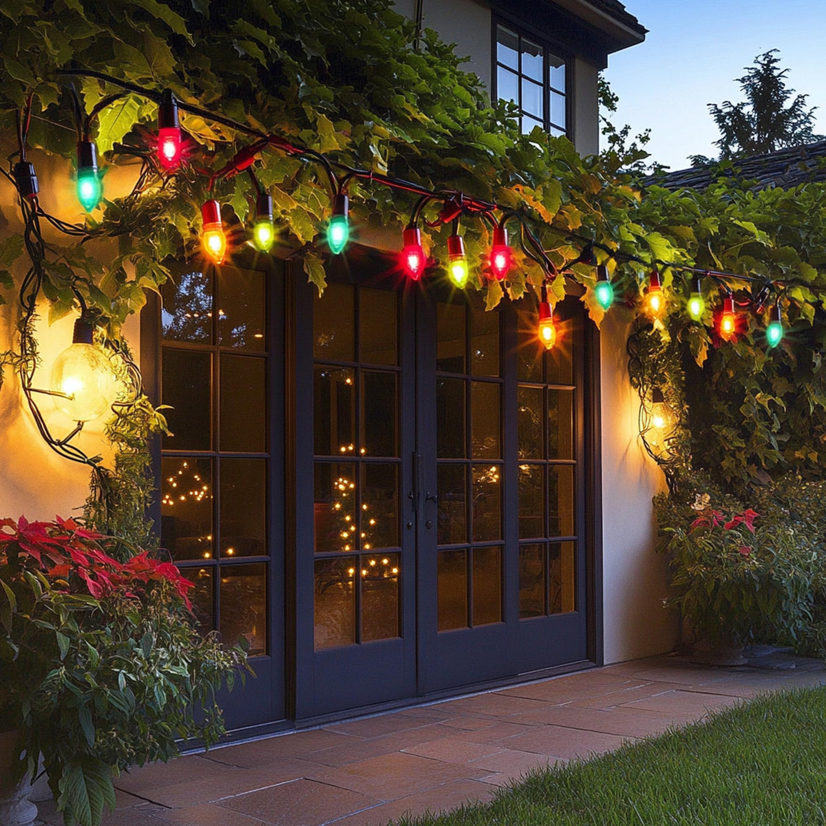 TW SHINE C6 Christmas String Lights, 200 LED 66 FT, 8 Modes, Waterproof, Connectable, Multicolor