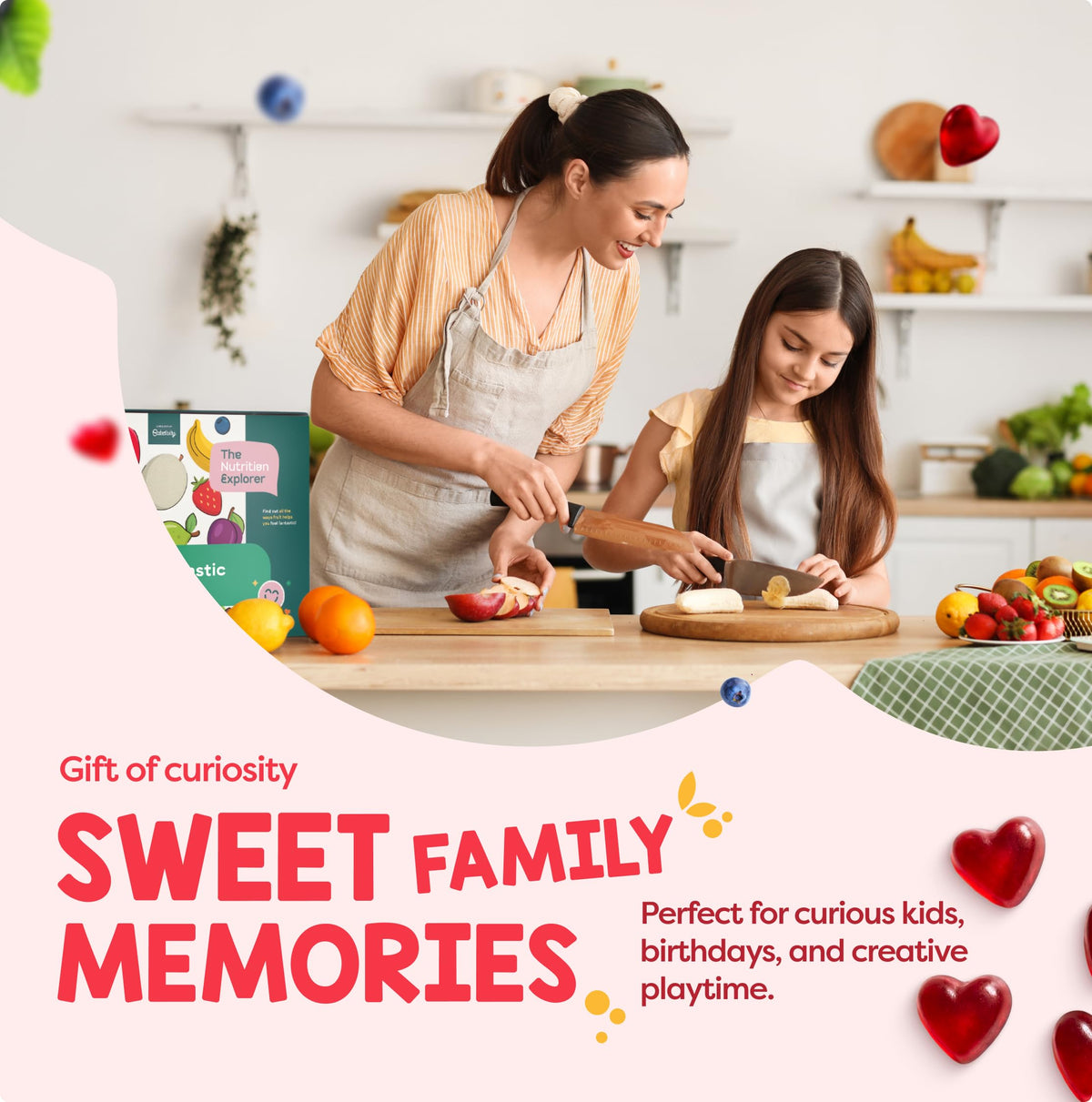 Baketivity Fantastic Fruit Box ā Birthday Gift for Kids ā Nutrition STEM Activity Kit with Recipes & Crafts ā DIY Fruit Gummies Kit & Educational Food Science Set