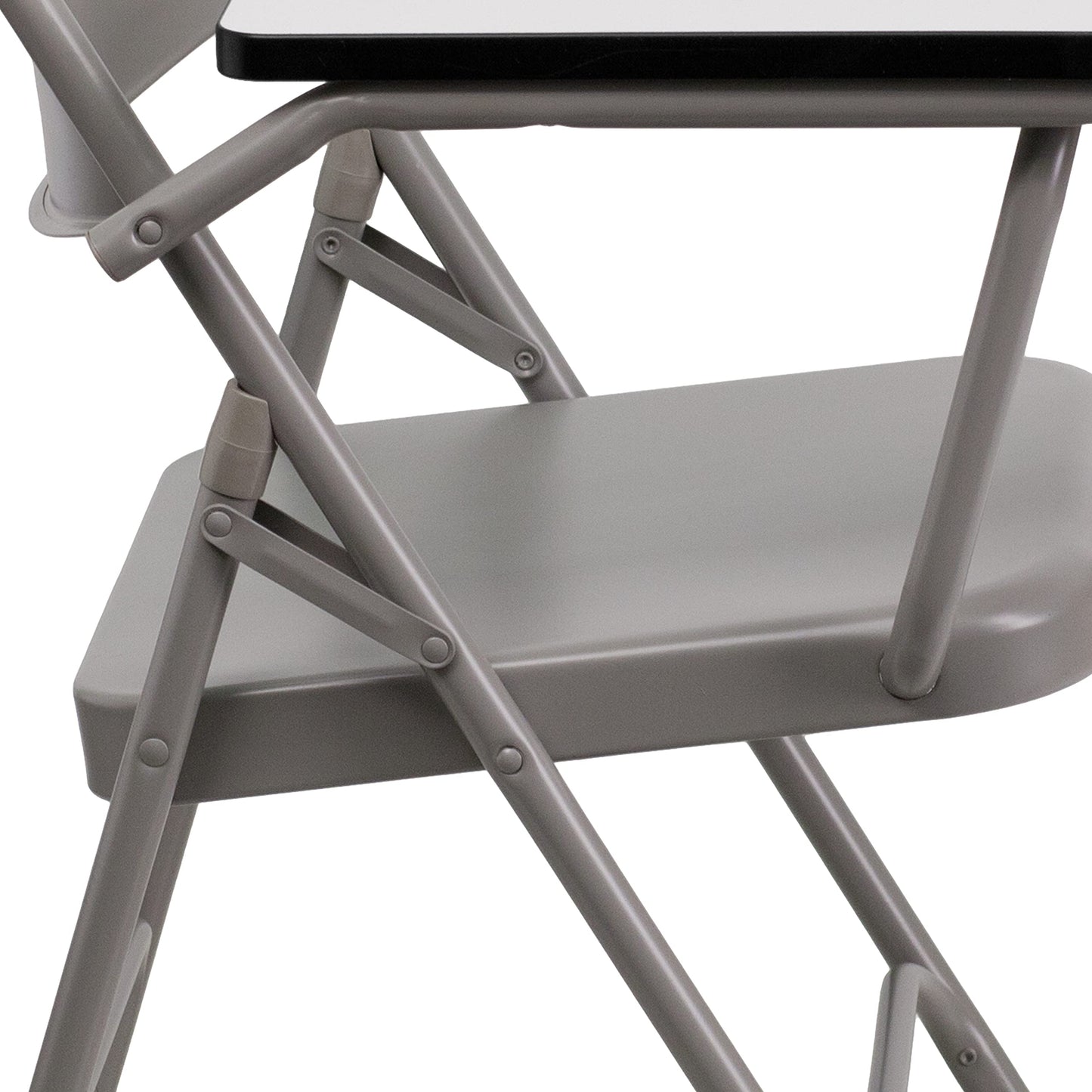 Flash Furniture Ralph Premium Steel Folding Chair with Right Handed Tablet Arm