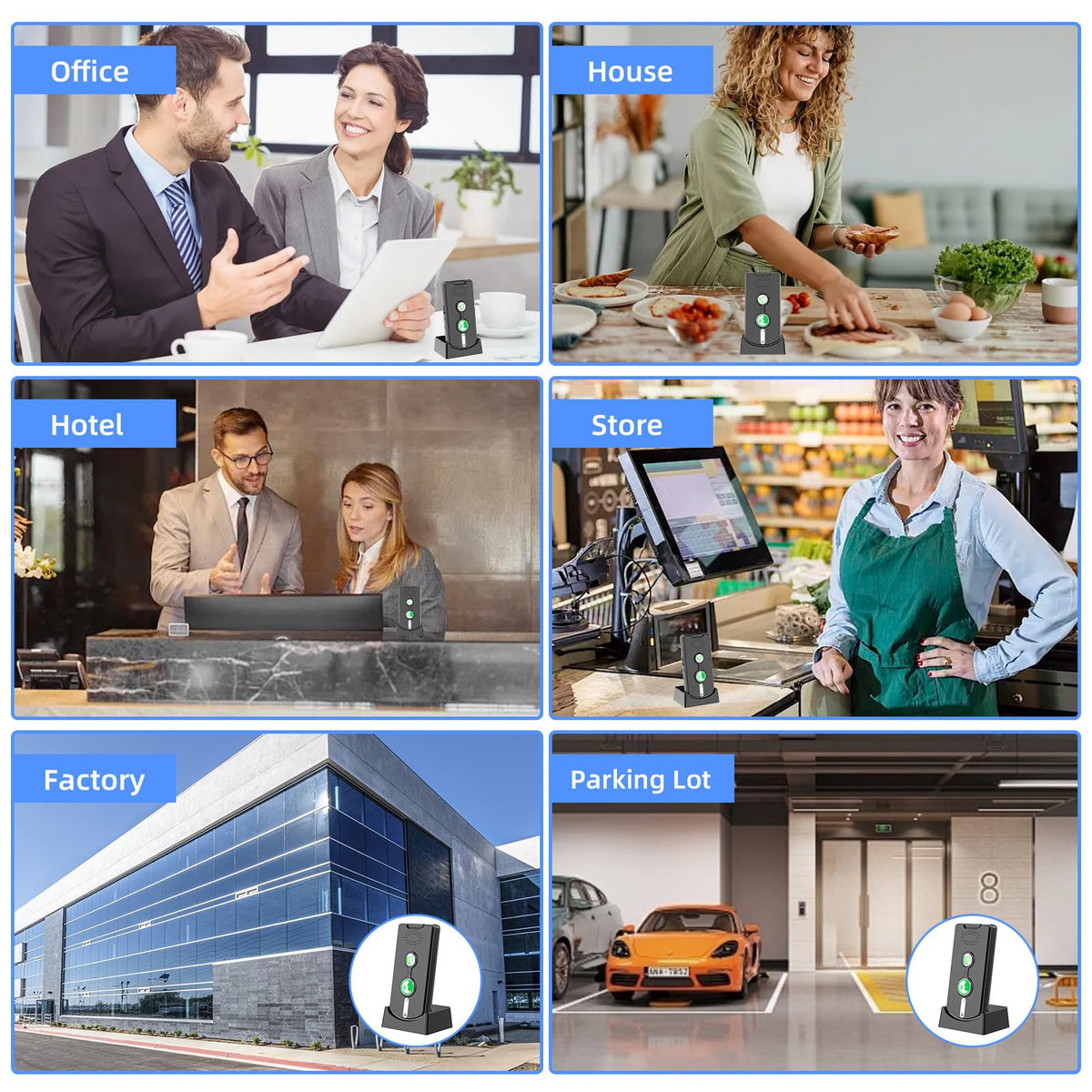 2 Way Intercoms Wireless for Home Office,Portable Room to Room Long Range Intercom System with Charging Base,30 Days Long Standby Time 5 Level Volume Adjustment, Expand to 5 Intercoms (2026 Upgraded)