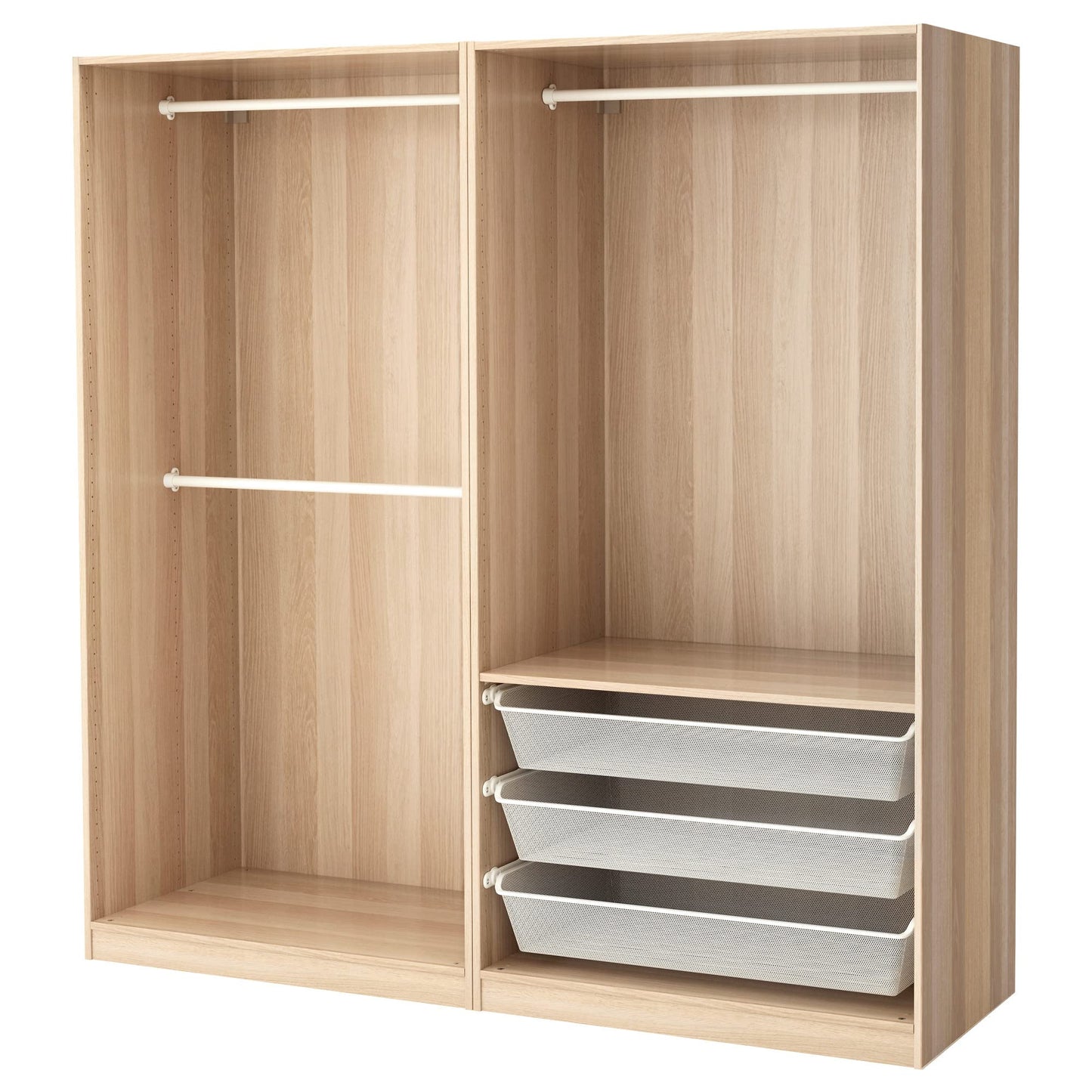 ProTuning PAX Wardrobe, white stained oak effect, 200x58x201 cm