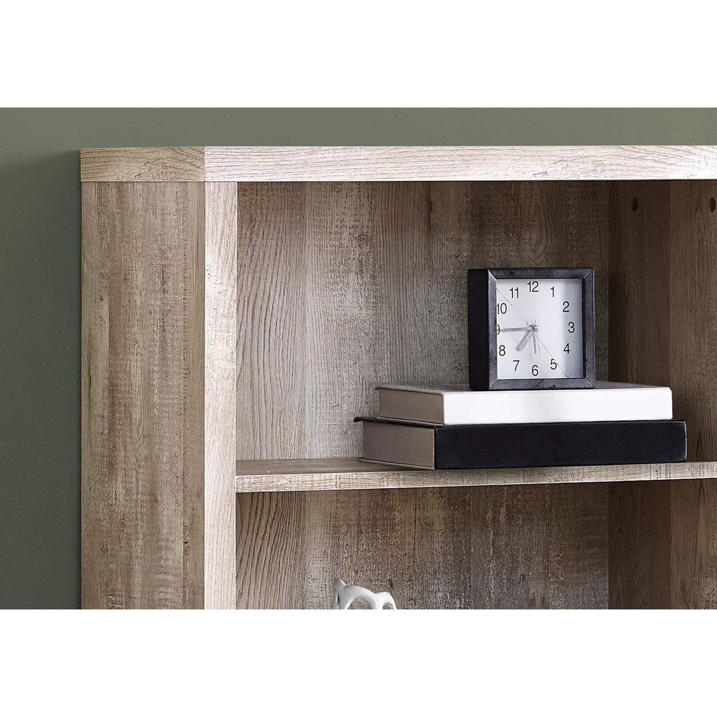 Monarch Specialties Bookcase - Sturdy Etagere with 3 Adjustable Book Shelves - 48”H (Taupe)